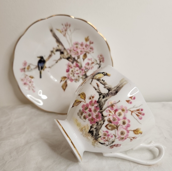 Queen Anne Floral Teacup & Saucer Set - Picture 1 of 11